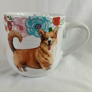 Corgi Dog Coffee MUG CUP  Flowers Hey Corgeous St. Nicholas Square